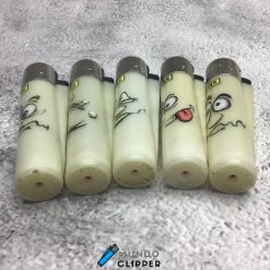 Cinco mecheros Clipper expresiones faciales sin gas made in Spain. Cómpralos en mundoclipper.com
