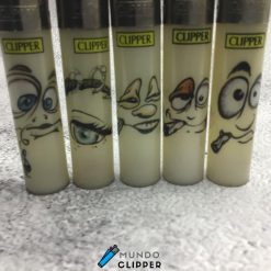 Cinco mecheros Clipper expresiones faciales sin gas made in Spain. Cómpralos en mundoclipper.com
