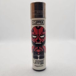 Mechero Clipper de graffitibeasts.com personaje de color rojo fabricado en España sin gas.
