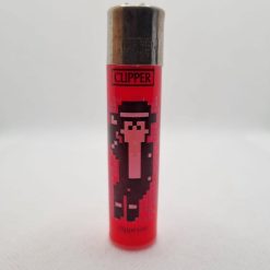MECHERO CLIPPER PERSONAJE CON PÍXELES - ROJO
