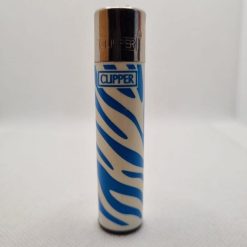 CLIPPER LIGHTER WITH BLUE AND WHITE STRIPES