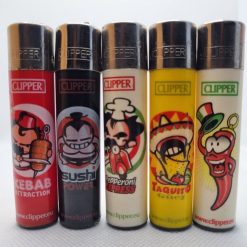 Original international food clipper lighters made in Spain. A complete series of 4 Clipper lighters for all Clipper lighter collectors in the world. A collection of Clipper lighters perfect for all lovers of the most popular foods from around the world.