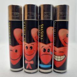 Original Clipper lighters animated hearts edition complete made in Spain. A series of 4 Clipper lighters without gas from the universe of love for all Clipper lighter collectors around the world. A collection of Clipper lighters perfect for all fans of Clippers collecting. The Clipper lighters made in Spain from Mundo Clipper will all arrive WITHOUT GAS but, as you already know, you have the option to recharge them. Don't miss out on this opportunity, and grow your collection of CLIPPER lighters at mundoclipper.com!