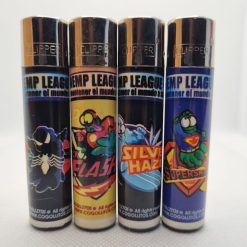 Original Los Cogollitos clipper lighters made in Spain, Hemp League edition. A series of 4 gasless Clipper lighters for all Clipper lighter collectors around the world. A collection of Clipper lighters perfect for all fans of the LOS COGOLLITOS universe.