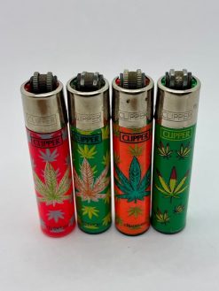 MECHEROS CLIPPER HOJA DE MARIHUANA DE COLORES