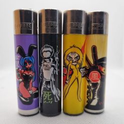 Original clipper lighters with manga characters made in Spain. A series of 4 Clipper lighters in different colors for all Clipper lighter collectors in the world.