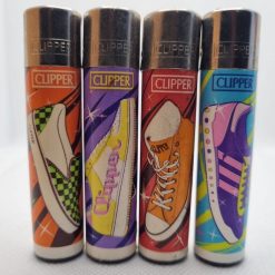 Mecheros Clipper originales edición zapatillas Clipper completa fabricados en España. Una serie de 4 mecheros Clipper sin gas del universo del zapato para todos los coleccionistas de mecheros Clipper de todo el mundo. Una colección de mecheros Clipper perfecta para todos los apasionados del coleccionismo de los Clippers.
