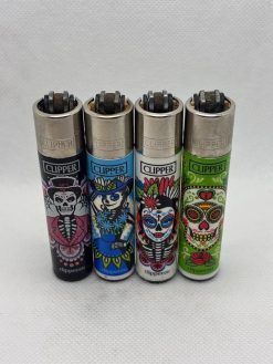 CLIPPER LIGHTERS MEXICAN SKULLS - MADE IN SPAIN