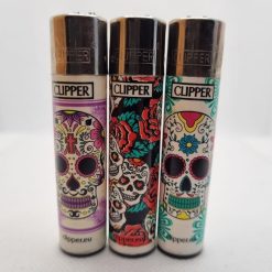 CLIPPER LIGHTERS MULTICOLOR MEXICAN SKULLS