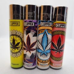 CLIPPER LIGHTERS MULTICOLOUR MARIJUANA LEAVES