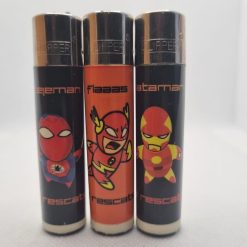 Original Clipper lighters complete Superheroes edition made in Spain. A series of 3 gasless Clipper lighters for all Clipper lighter collectors around the world. A collection of Clipper lighters perfect for all fans of the world of superheroes.