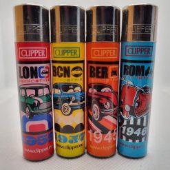 Original clipper lighters from vintage vehicles made in Spain. A series of 4 gasless Clipper lighters for all Clipper lighter collectors around the world. A collection of Clipper lighters perfect for all those passionate about the world of cars and motorcycles.